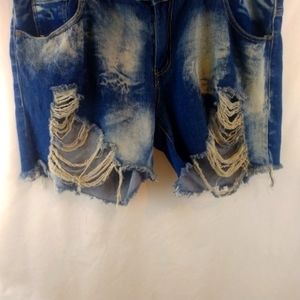 Knoix Faded Distressed Denim Shorts